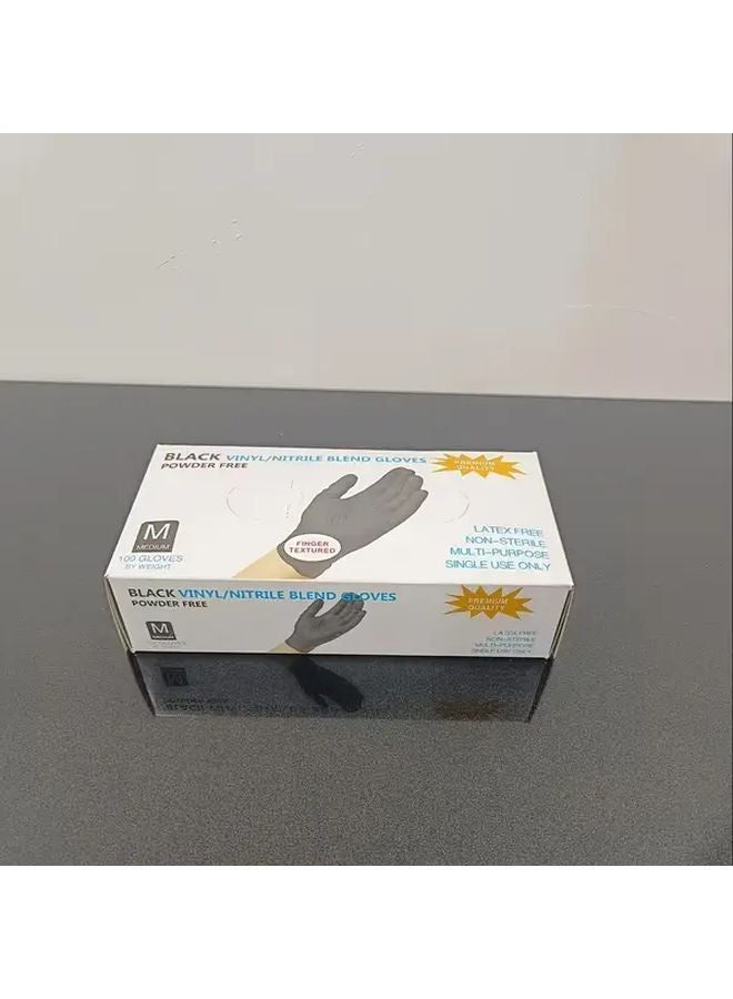 100pcs M Disposable Gloves Heavy Duty Wear Resistant Food Grade Latex Free Kitchen Cleaning - Image 1