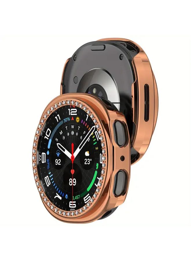 غطاء حماية من البولي كربونات المثقب مقاس 44 ملم مع طلاء فضي لساعة Galaxy Watch 8 - Image 5