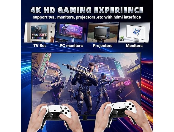 SMARTCAM M15 pro 2.4G Wireless Game Controller & 4K Game Stick | HDR 3D Gaming | Dual Rocker | Pro Gaming Chip | Long-Range Play | TV Compatible | Classic & Modern Games.. (White) - Image 5