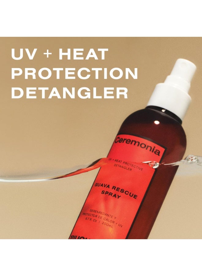 Ceremonia Guava Rescue Spray Superfruit Guava Detangler with UV & Heat Protection, 6.7 Fl Oz | 200 mL - Image 4