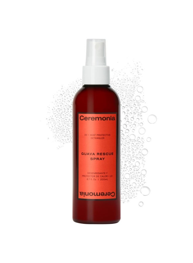 Ceremonia Guava Rescue Spray Superfruit Guava Detangler with UV & Heat Protection, 6.7 Fl Oz | 200 mL - Image 1