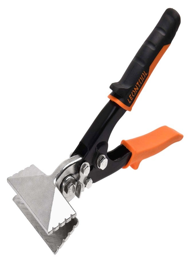 أداة ثني الصفائح المعدنية اليدوية LEONTOOL مقاس 3 بوصات ذات الفك المستقيم مع مقبض TPR مريح، كماشة ثني المعادن شديدة التحمل لثني وخياطة وتسطيح المعادن، أداة يدوية - Image 1