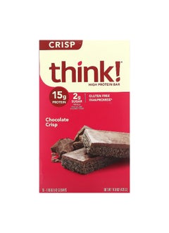 think! Think !, High Protein Bar, Chocolate Crisp, 10 Bars, 1.48 oz (42 g)  - Image 1