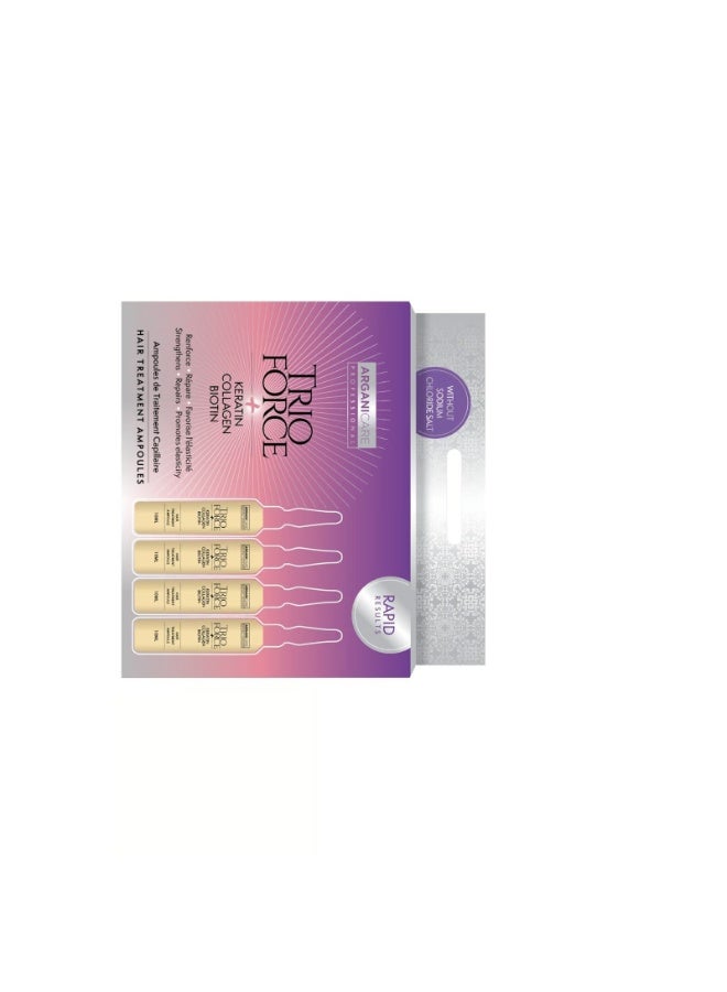 Arganicare Trio Force Hair Treatment Ampoules 10ml x4 - Image 2