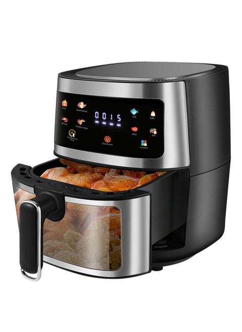 Digital Air Fryer Large Size With One-touch Panel, 360° Turbo Airflow Tech, Nonstick Air Fryers Basket,Dishwasher-safe,Automatic power-off memory 6.8L 2000W KW-0634 Black