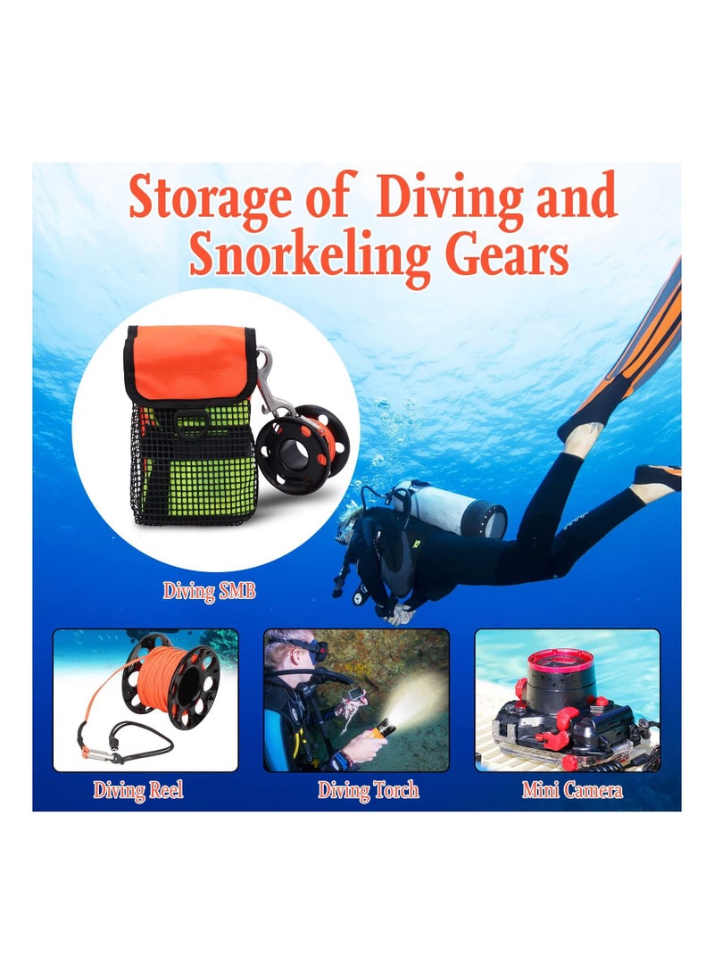 Scuba Diving Gear Bag with Mesh Storage Pocket Finger Reel SMB Safety Surface Marker Buoy Holder Pouch Snorkeling Equipment Carry Lightweight for - Image 3
