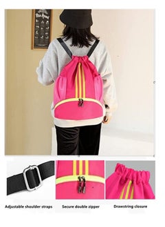 Y&D Drawstring Backpack Bag Gym Sack String Men Women Basketball Bundle Pocket Student School Football Storage Large Capacity Fitness  - Image 4