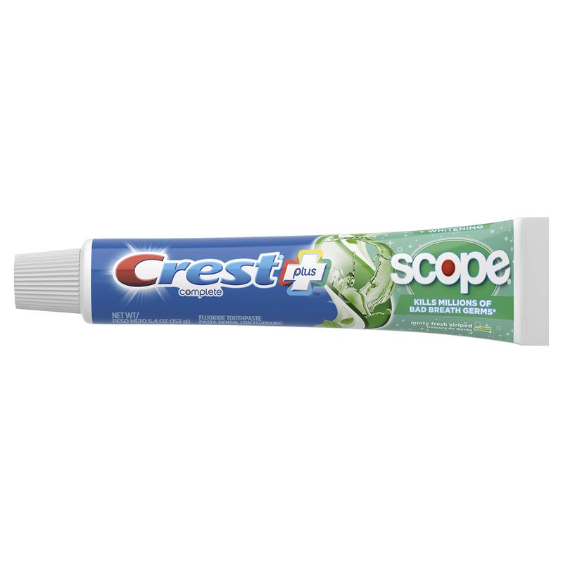 Crest Crest Complete Multi-Benefit Whitening + Scope Fluoride Toothpaste Minty Fresh Striped, 5.4 Oz - Image 2