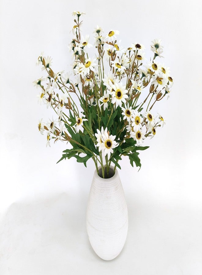 ATFL 23'' White Daisy Artificial Flowers,Artificial White Daisies,6 Bouquets Fake Daisies Flowers,Faux Daisies for Home Table Centerpieces Arrangement Decoration (6, White) - Image 1
