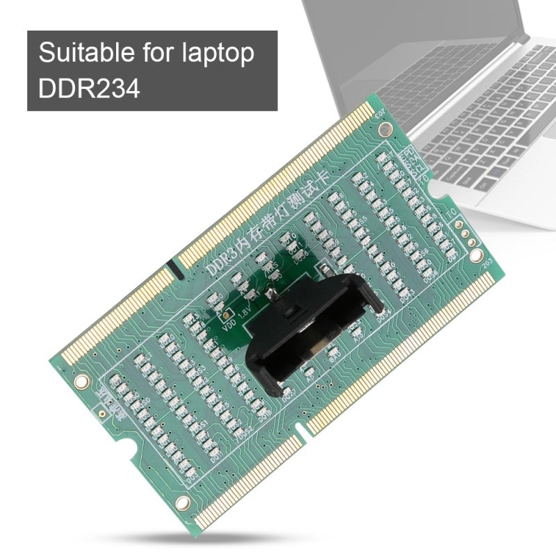 بطاقة تشخيص DDR234 SO-DIMM Post Tester - بطاقة اختبار لأجهزة الكمبيوتر المحمولة مع مكونات التصحيح لإصلاح أجهزة الكمبيوتر المحمولة - Image 3
