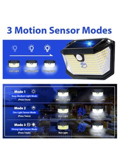 General Solar Security Lights Outdoor,Motion Sensor 202LED 3 Modes 270° Wide Angle Solar Garden Lights IP65 Waterproof Solar Wall Light for Front Door,Garage,Fence  - Image 3