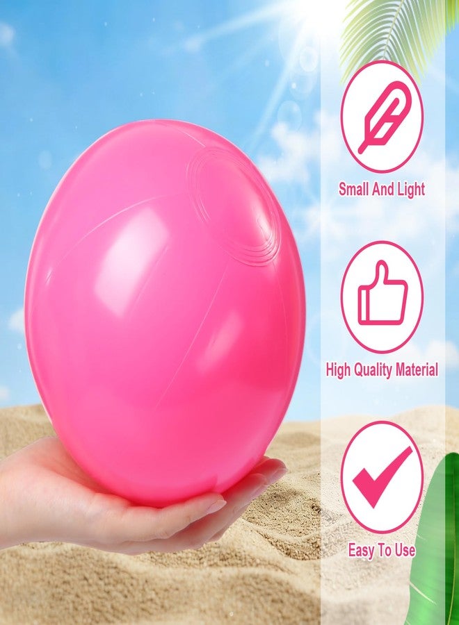 مجموعة Realspring المكونة من 24 كرة شاطئ قابلة للنفخ للأطفال، بألوان باستيل سادة، كرة شاطئ جامبو، ألعاب عائمة لحمامات السباحة، ديكور لحفلات استقبال المولود الجديد وأعياد الميلاد والحفلات الصيفية (وردي وأبيض، 10 بوصة). - Image 4