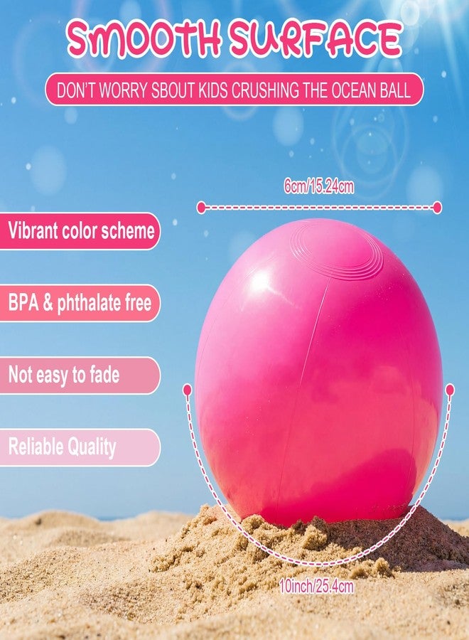 مجموعة Realspring المكونة من 24 كرة شاطئ قابلة للنفخ للأطفال، بألوان باستيل سادة، كرة شاطئ جامبو، ألعاب عائمة لحمامات السباحة، ديكور لحفلات استقبال المولود الجديد وأعياد الميلاد والحفلات الصيفية (وردي وأبيض، 10 بوصة). - Image 5