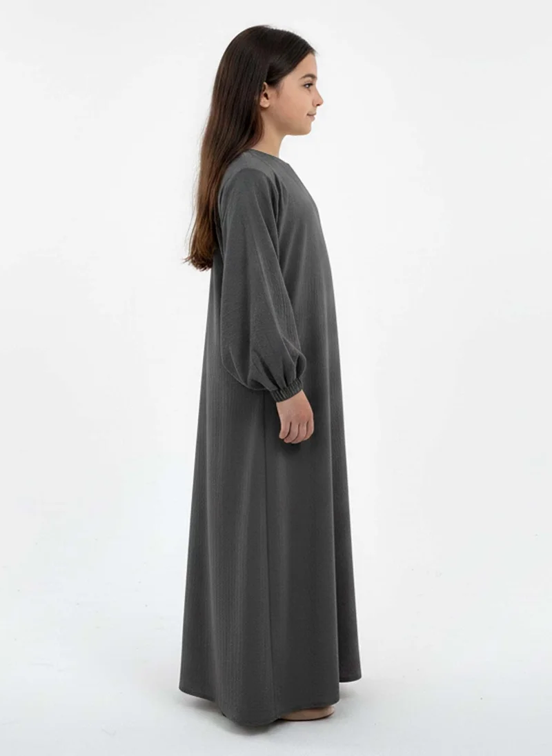 أم سكوير فاشن Kids Harir Maqsood Prayer Abaya I Grey