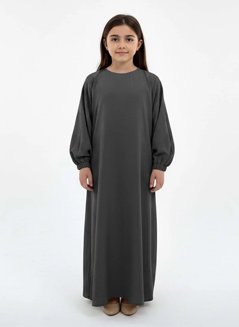 أم سكوير فاشن Kids Harir Maqsood Prayer Abaya I Grey