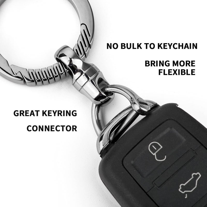 TISUR Swivel Key Rings for Keychains, 360°Rotatable Key Chain Rings for Keys, DIY Crafts Jewelry Making Connector Project Accessories (Polished-2 Pack) - Image 5