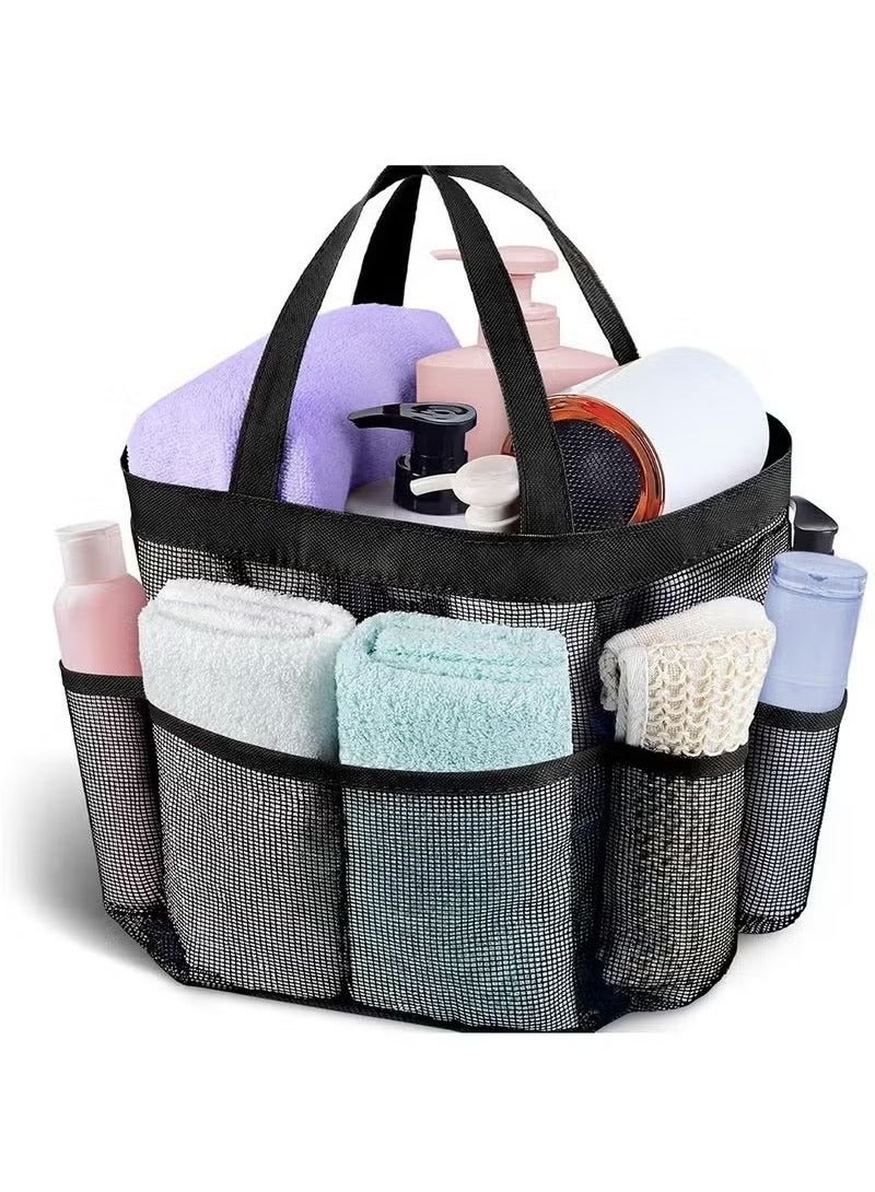 Dougez Mesh Shower Caddy Bag Portable for College Dorm Room Essentials,Shower Caddy Dorm with 8-Pocket Large Capacity,Shower Bag for Beach,Swimming,Gym - Image 1