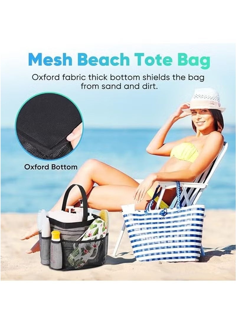 Dougez Mesh Shower Caddy Bag Portable for College Dorm Room Essentials,Shower Caddy Dorm with 8-Pocket Large Capacity,Shower Bag for Beach,Swimming,Gym - Image 3