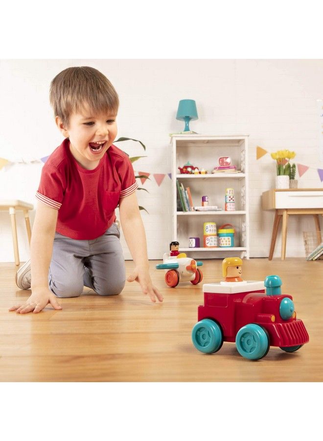 BATTAT Push And Go Vehicles Friction Powered Pullback Cars For Kids 18 Months + (Plane + Train Combo) - Image 3