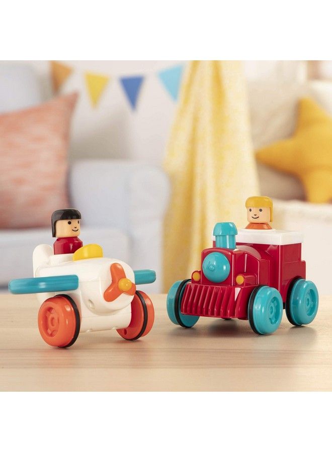 BATTAT Push And Go Vehicles Friction Powered Pullback Cars For Kids 18 Months + (Plane + Train Combo) - Image 4