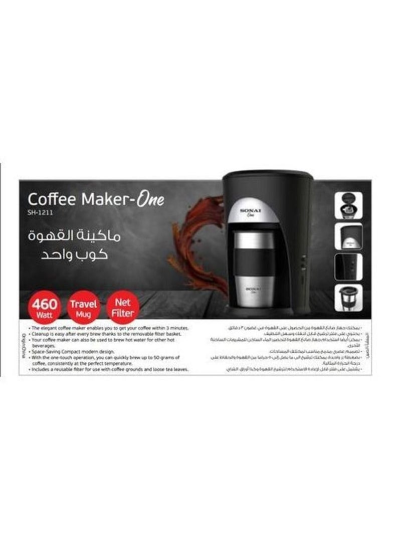 Sonai - American Filter Coffee Maker/Machine With Travel Mug - 460 Watt - Image 1