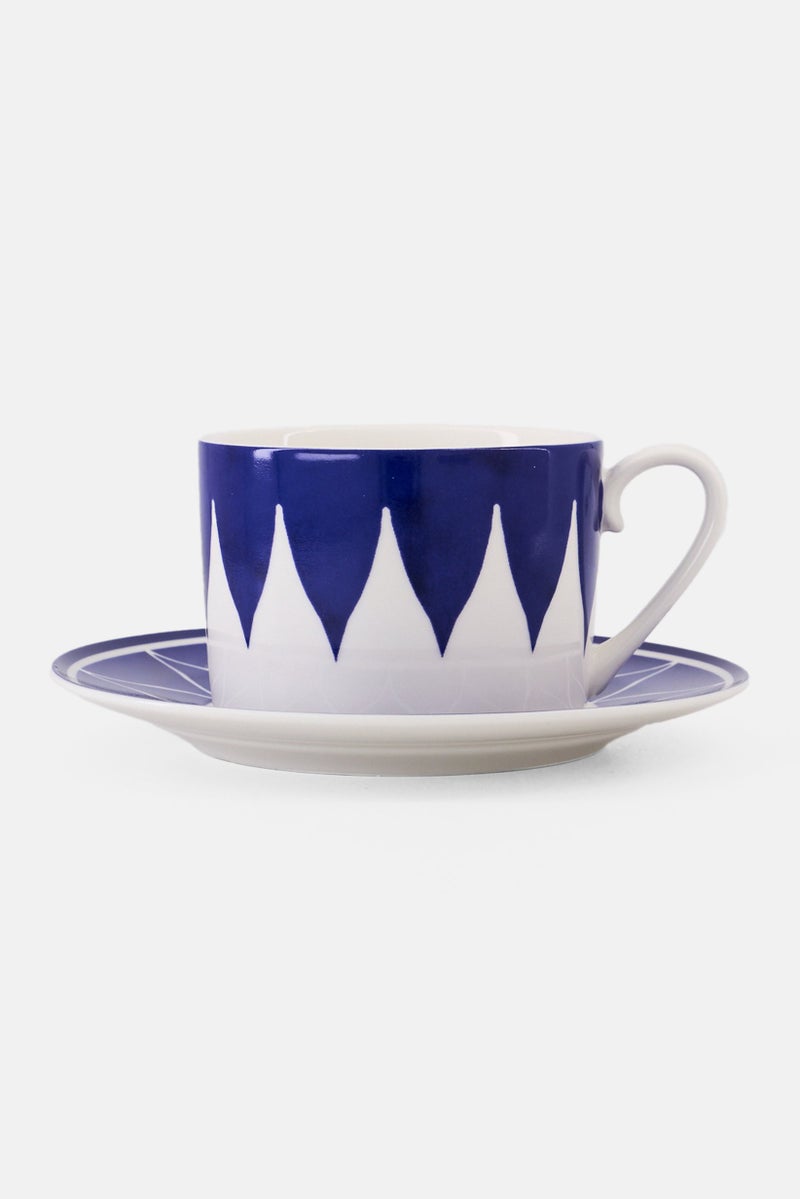 Creative Tops Ceramic Floral Pattern Tea Cup With Saucer 290 ml, Multicolor - Image 1
