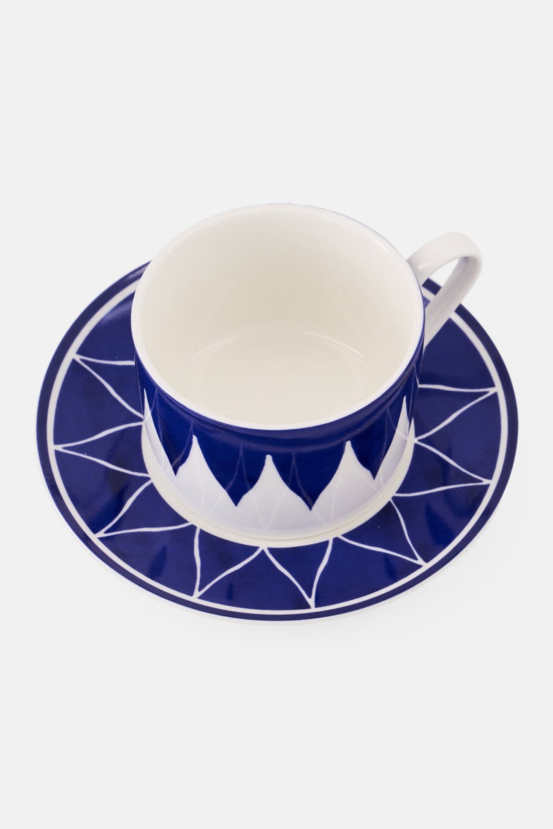 Creative Tops Ceramic Floral Pattern Tea Cup With Saucer 290 ml, Multicolor - Image 4