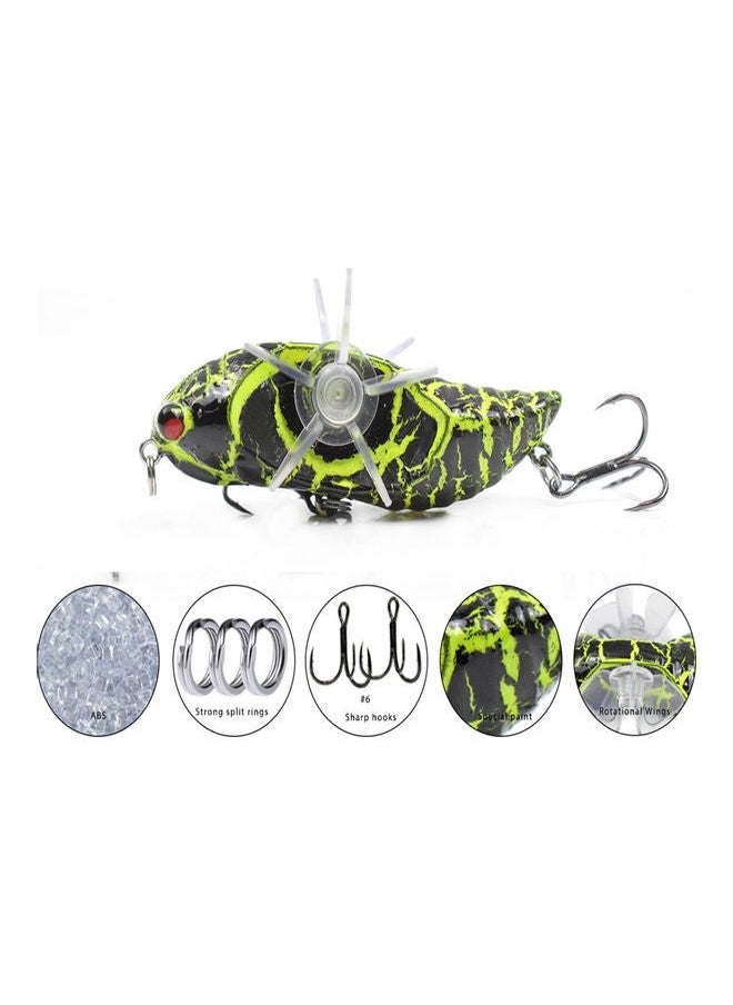 NIBEMINENT - Cicada Lures with Rotational Double Propeller Wings Bionic Fishing Lure Floating Bait Artificial Lifelike Insect Tackle 3in/0.5oz 02 14*4.5*8cm - Image 1