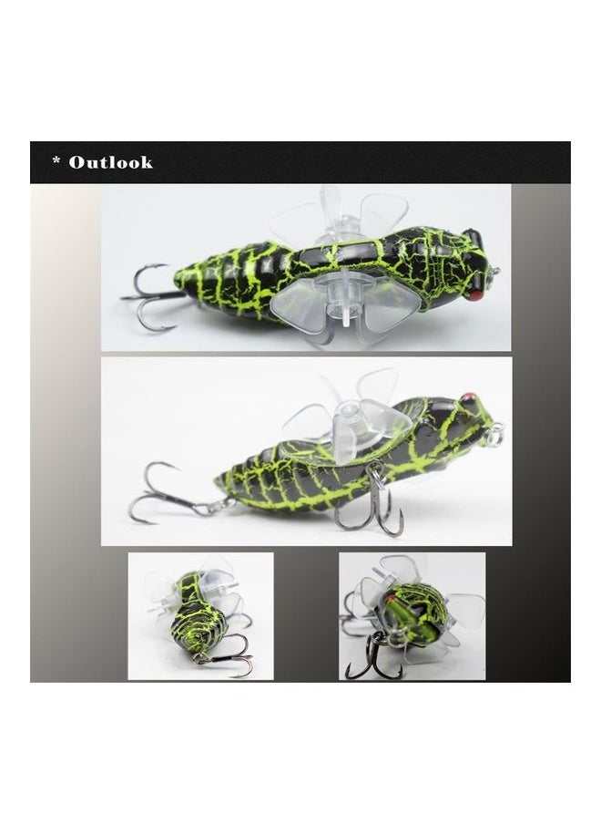 NIBEMINENT - Cicada Lures with Rotational Double Propeller Wings Bionic Fishing Lure Floating Bait Artificial Lifelike Insect Tackle 3in/0.5oz 02 14*4.5*8cm - Image 1