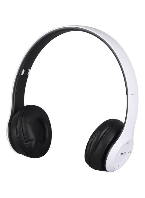 Wireless Bluetooth Stereo Headphone P47 Headset With Hidden Mic  White