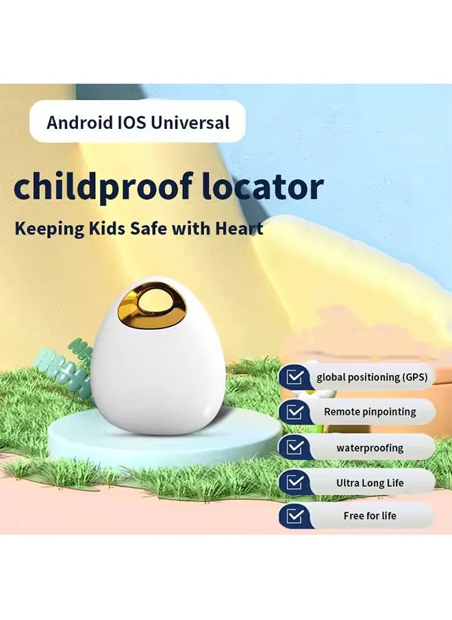 Locator Car Wallet Kids Mini Smart Tracker Item Finder (iOS Android Only) Waterproof Bicycle Key Finder White One