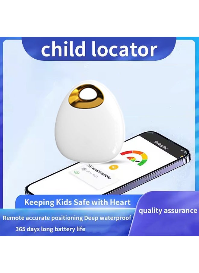 Locator Car Wallet Kids Mini Smart Tracker Item Finder (iOS Android Only) Waterproof Bicycle Key Finder White One