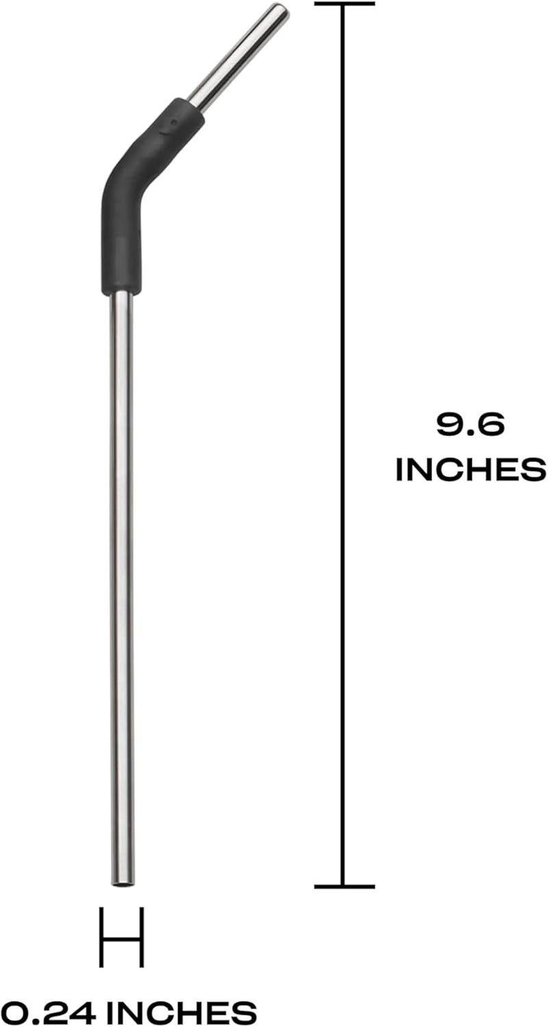 S'well Stainless Steel Straw Set, Includes 4 Straws With Flexi Neck and Straw Cleaning Brush, BPA Free - Image 4