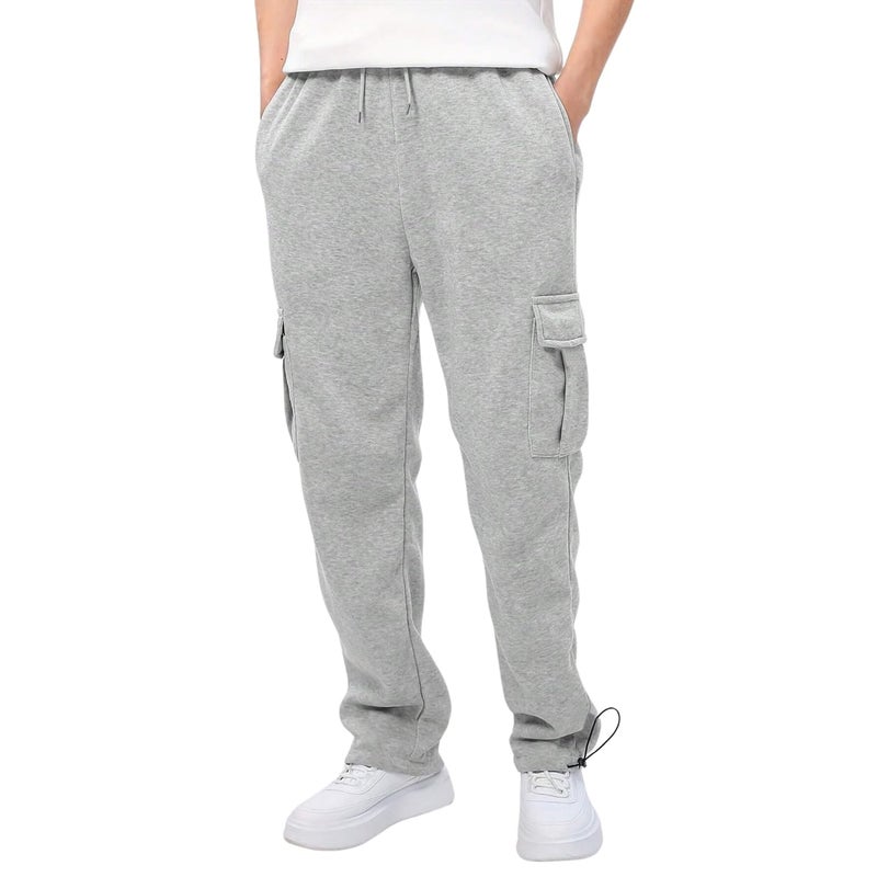 NOBERO Grey Cargo Utility Joggers for Men - Image 1