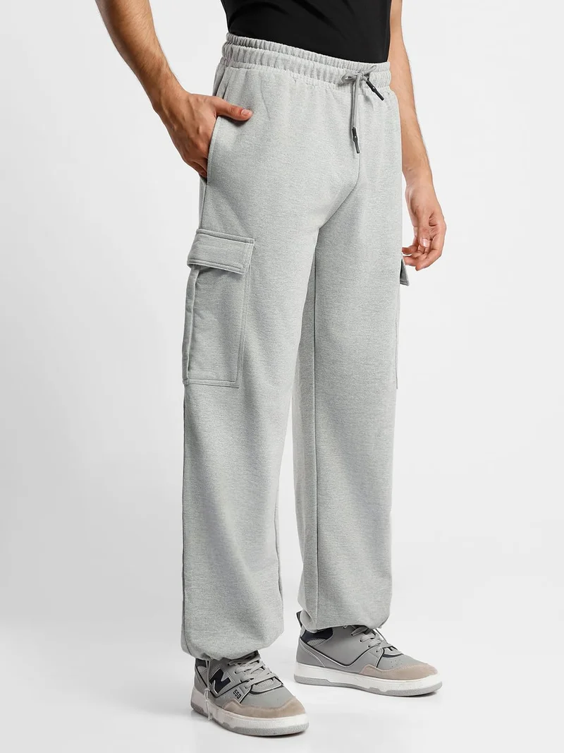 NOBERO  Grey Cargo Utility Joggers for Men for Men | Best Price UAE