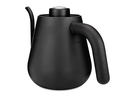 Soma Stainless Steel Gooseneck Coffee & Tea Kettle, Black, 1 Liter, Stovetop - Image 2