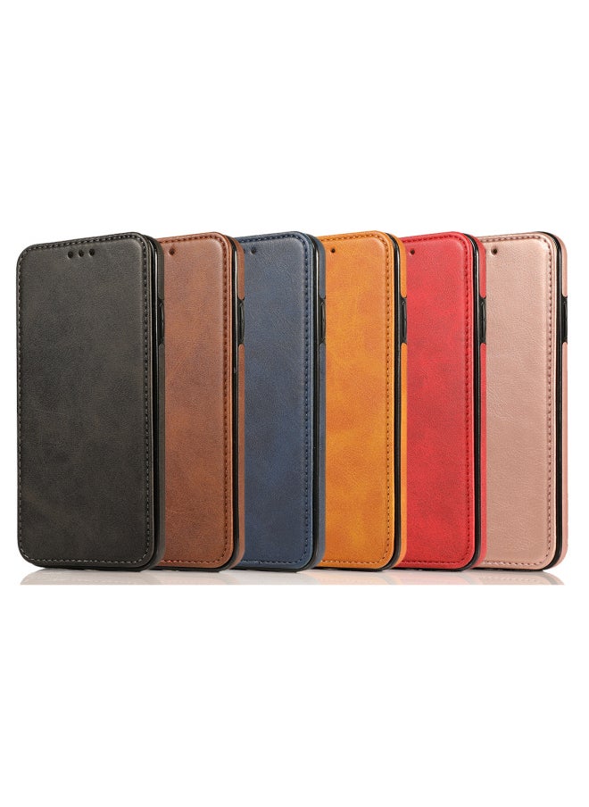 Generic - For Iphone16 Pro Max Flip Mobile Phone Leather Case For Iphone14 Mobile Phone Case 13 Card Protection Case Magnetic Suction-Color:Dark Brown-Applicable Model:For Iphone15 Pro Max - Image 1