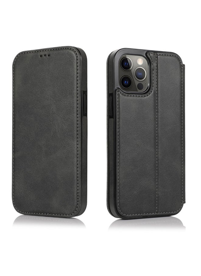Generic - For Iphone16 Pro Max Flip Mobile Phone Leather Case For Iphone14 Mobile Phone Case 13 Card Protection Case Magnetic Suction-Color:Dark Brown-Applicable Model:For Iphone15 Pro Max - Image 1