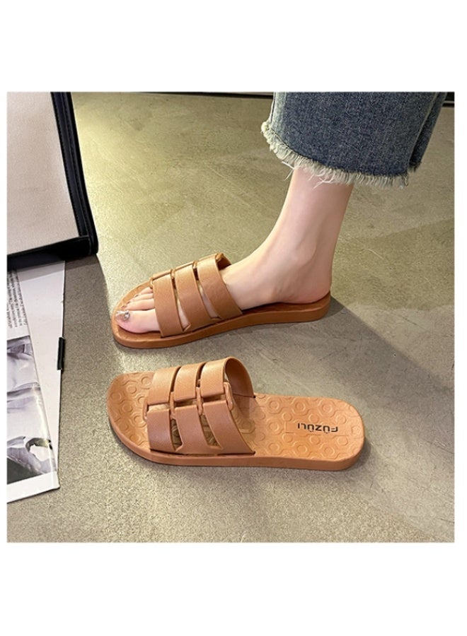 NIBEMINENT Fashionable Fairy Style Slip-On Flat Bottom Sandals Women's Summer Outdoor Wear Anti-Slip Trendy Flats Casual Shoes - Image 3