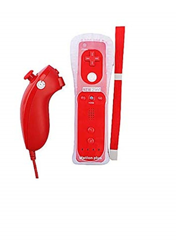جهاز تحكم عن بعد لاسلكي لنينتندو واي وحدة تحكم لعبة لوحة التحكم لملحقات واي (أحمر) - Image 1
