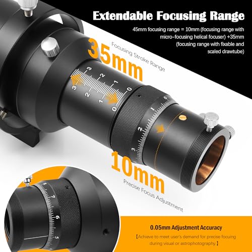 Astromania Guide Scope 60mm FMC Compact Finder Guide Scope Kit with Double Helical Focuser Compatible with 1.25 inch Eyepiece for Astronomical Telescope & Auto Guiding Cameras for Astrophotography - Image 4