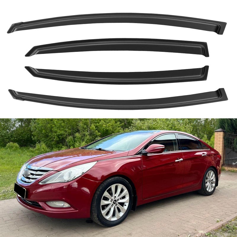 Window Visors Rain Guards for 2011 2012 2013 2014 Hyundai Sonata OutChannel Window Vent Wind Deflectors Visors Shades for 20112016 Hyundai Sonata Hybrid