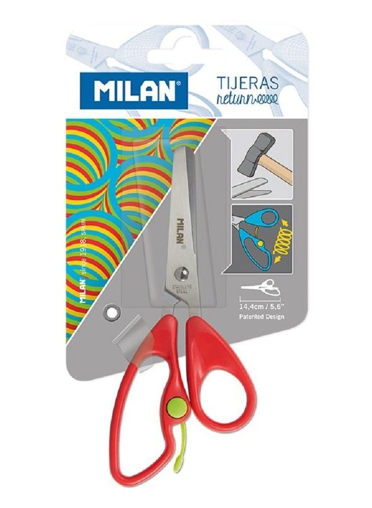 Milan 2pieces office scissors red 5.6Inch - Image 1