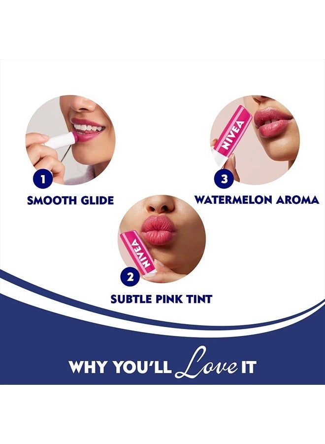 Nivea بلسم الشفاه نيفيا فواكه اللمعان بنكهة البطيخ، 4.8 جرام - Image 5