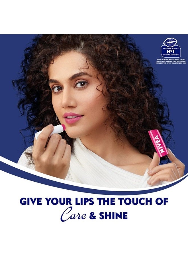 Nivea بلسم الشفاه نيفيا فواكه اللمعان بنكهة البطيخ، 4.8 جرام - Image 2