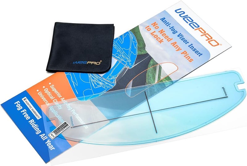 WeePro Universal Anti Fog Visor Insert for Motorcycle Helmets - Image 1