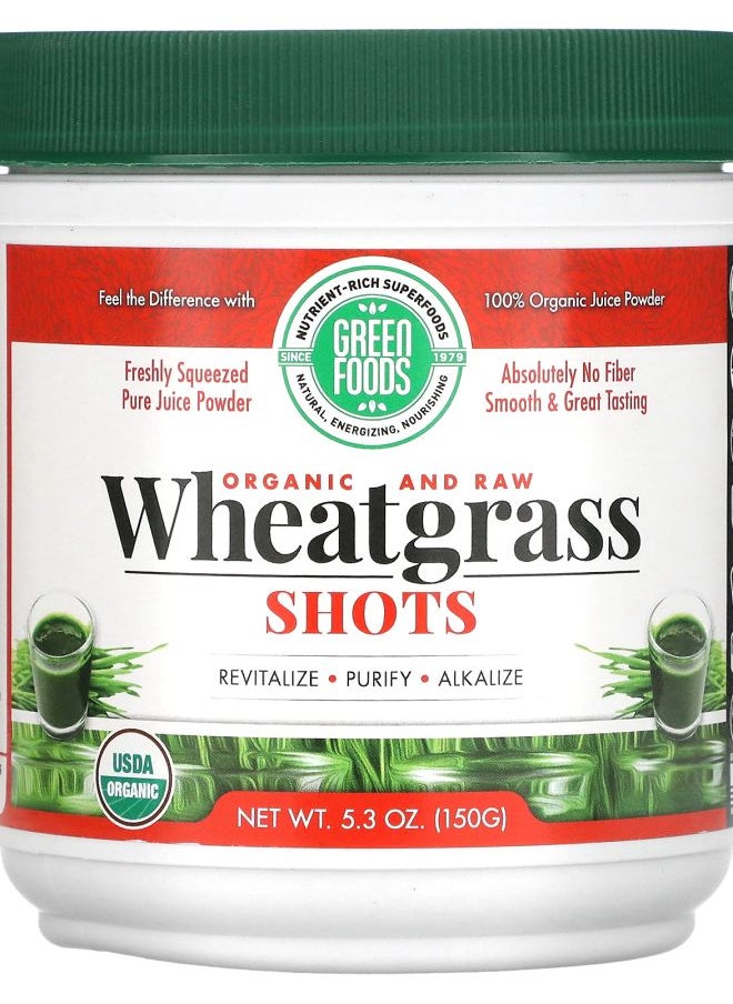 Green Foods Organic & Raw Wheatgrass Shots 5.3 oz (150 g) 