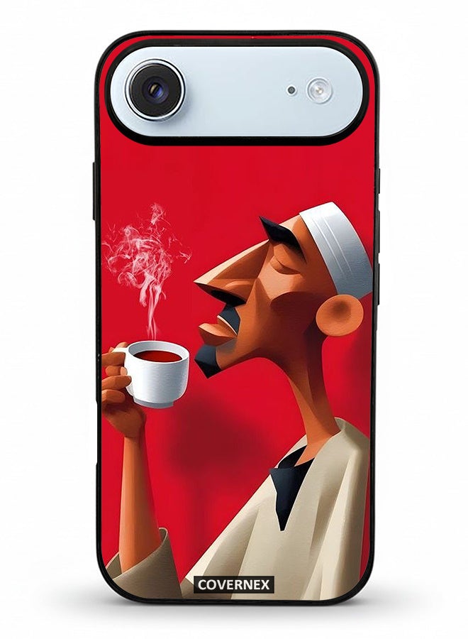 Covernex Apple iPhone 17 Air Protective Case Cover Printed Featuring Abstract Artistic Man Savouring Morning Coffee - Image 2