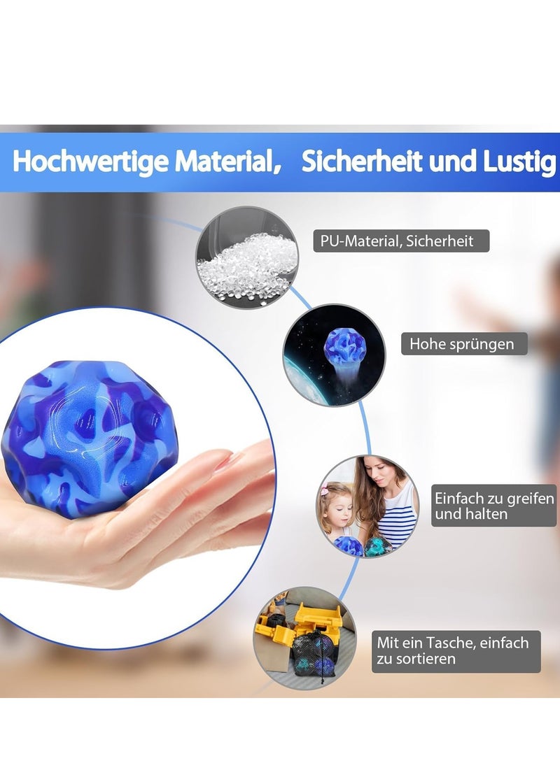 MAGIC VAULT Pack of 6 Astro Jump Ball High Jumping Rubber Moon Ball Galaxy Lightweight Space Ball High Bouncing Ball Extreme Ball Toy Gifts Toy for Stress Relief for Children - Image 2