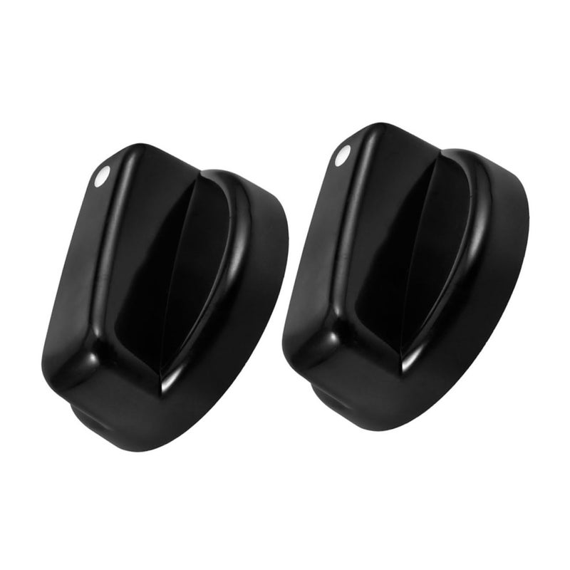 2Pcs Black Gas Stove Replacement Knobs Easy To Install Safety Plastic Kitchen Parts - Image 2